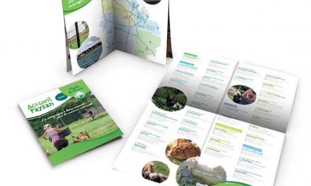 Un modèle de dépliant Accueil Paysan à disposition des Associations locales
